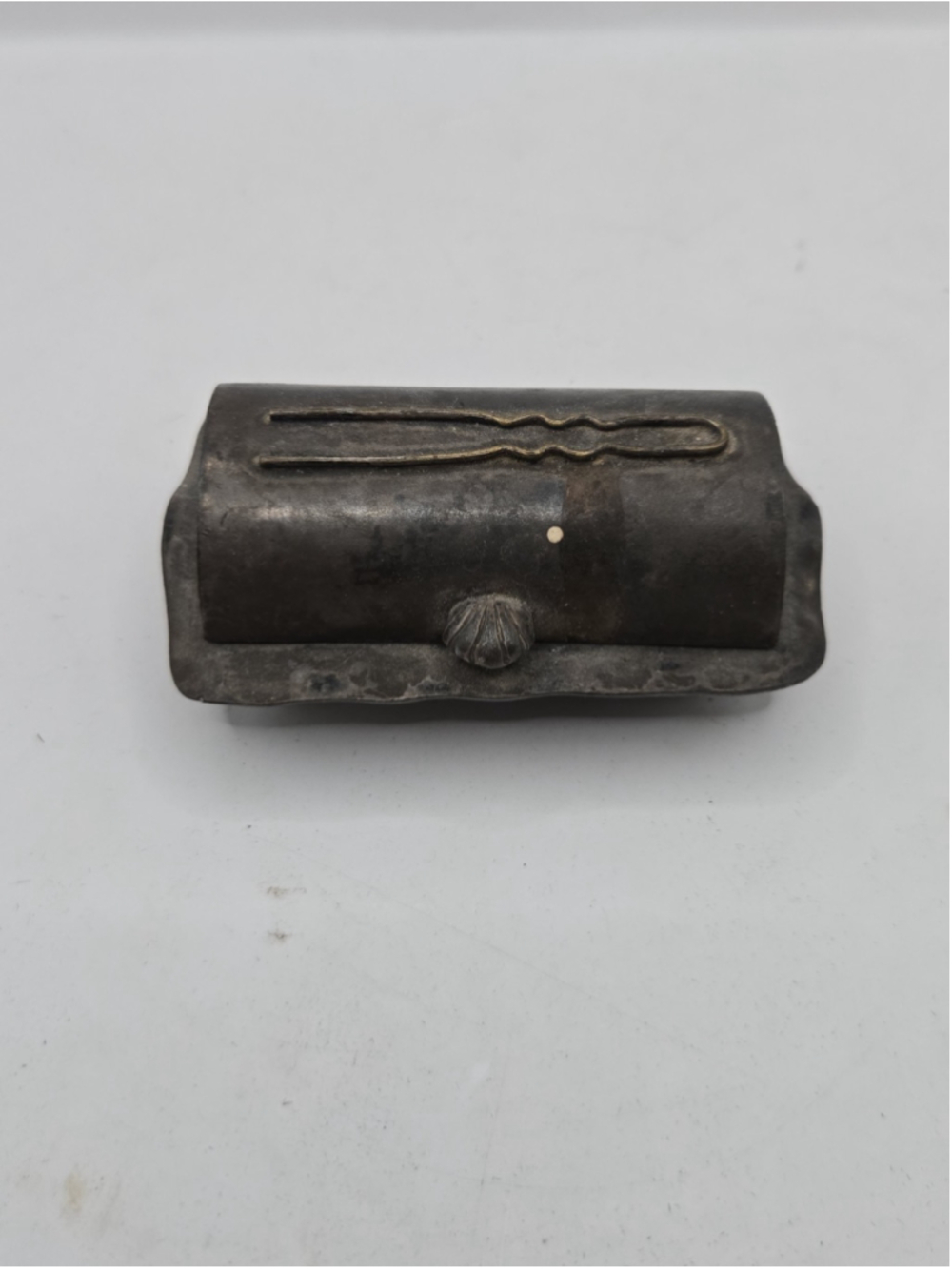Vintage Vanity 3" Bobby Pin Metal Holder With Pins